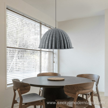 Modern Bedside Gray Pendant Lamp Felt Hanging Lamp